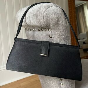 Black satin clutch/mini